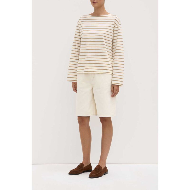 Assembly Label Bonne Long Sleeve Tee White Tan image number 3